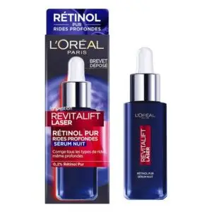Sérum de Nuit Anti-Âge Rétinol L’Oréal Paris – Rides Lissées Et Peau Régénérée