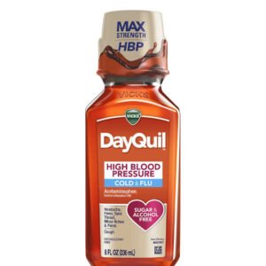 DAYQUIL HIGH BOOD PRESSURE COLD & FLU RELIEF LIQUID OVER -THE-COUNTER MEDICINE NO FLAVOR 8.0 FL OZ